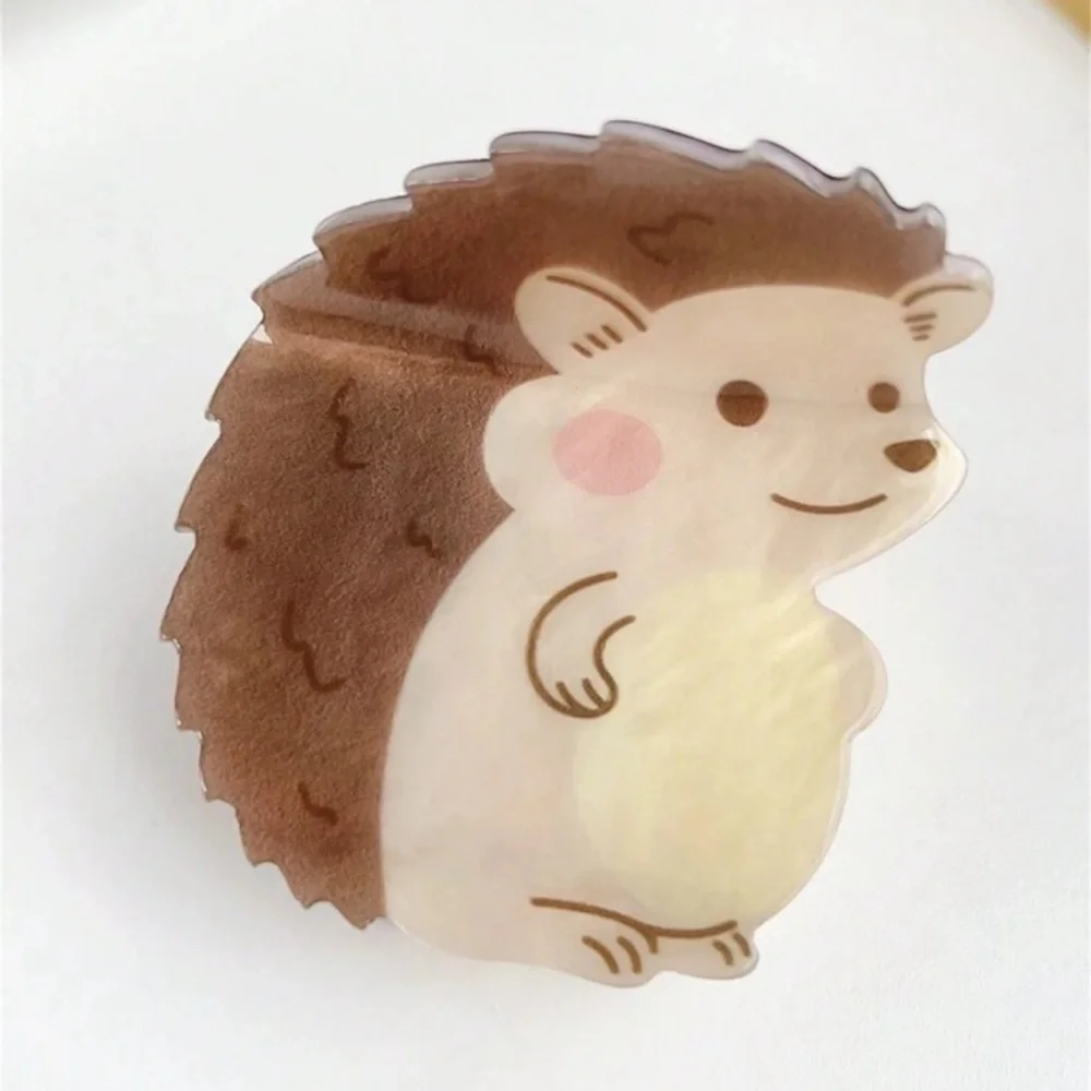 3/$22🩶  Hedgehog Claw Clip Cute Woodland Animal Hair Accessory Acrylic NEW